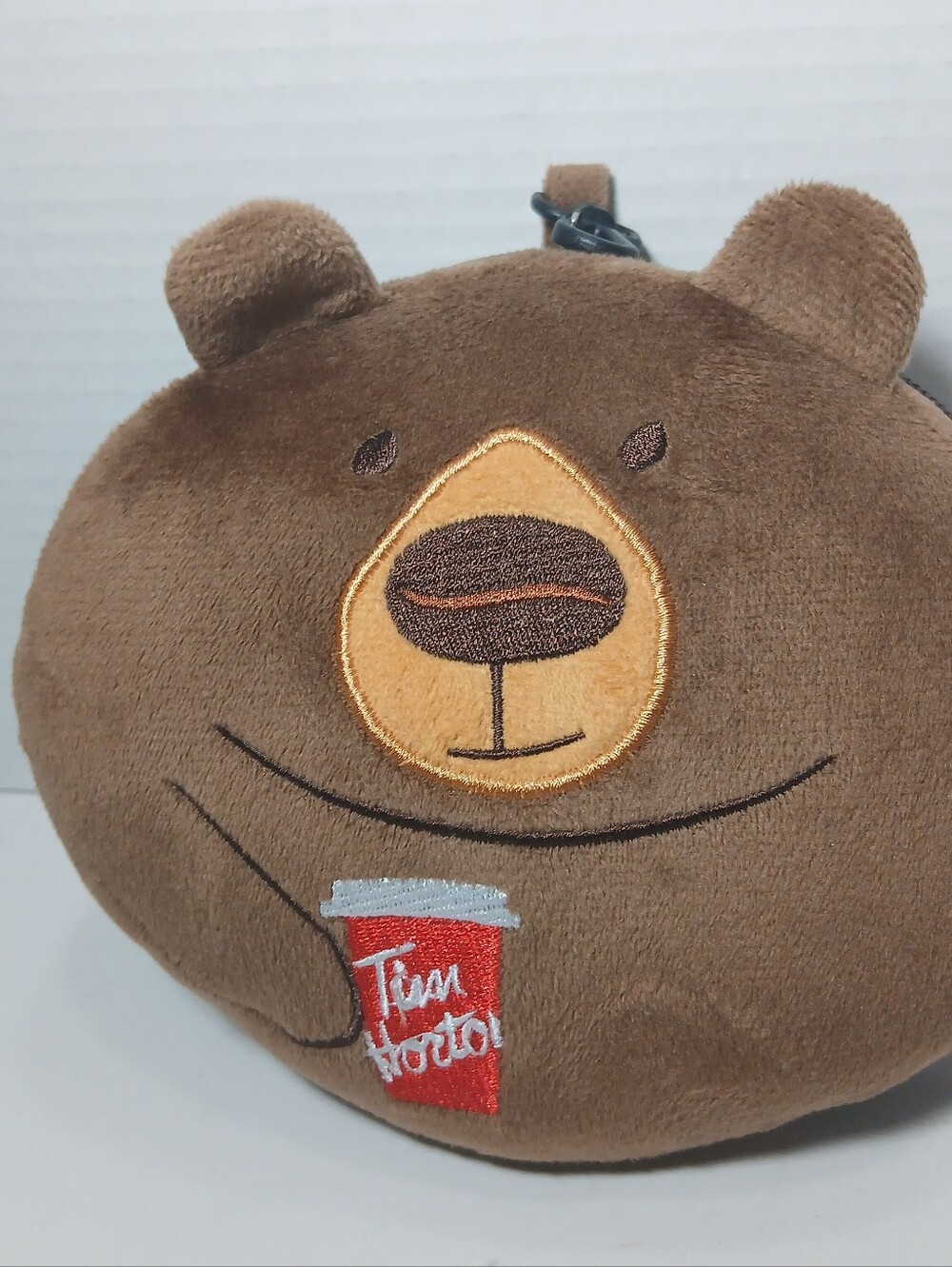 Tim Hortons Travel Pillow & Eye Mask Combo Brown Bear With Coffee Cup
